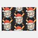 Search for baseball christmas wrapping paper Xmas