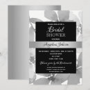 Search for black and silver bridal shower invitations Flowers