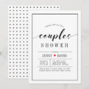 Search for red black white bridal shower invitations Simple