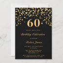 Search for black and gold 60th birthday invitations Milestone birthdays
