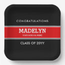 Search for graduation paper plates Black