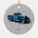 Search for blue truck christmas tree decorations Car