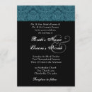 Search for dark teal wedding invitations White