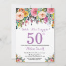 Search for purple 50th birthday invitations Adult birthday party