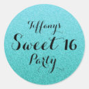 Search for teal blue sweet sixteen stickers Glitter