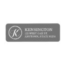 Search for rustic monogram return address labels Initial