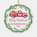 Search for red truck christmas decor Vintage