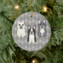 Search for frenchie christmas tree decorations Cream