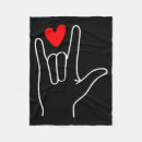 Search for sign language blankets I love you