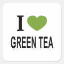 Search for green tea stickers Typography