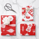 Search for nordic wrapping paper Red and white