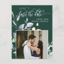 Search for emerald green save the dates Greenery