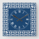 Search for white and blue kitchen clocks Elegant