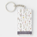 Search for colourful flowers key rings Green leaves