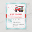 Search for fire truck baby shower invitations Red