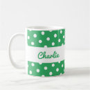 Search for white green polka dot mugs Simple