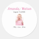 Search for baby girl birth announcement stickers Pink