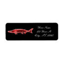 Search for fish return address labels Black