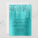 Search for turquoise 60th birthday invitations Glitter