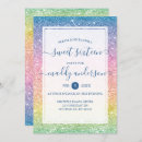 Search for rainbow sweet 16 invitations Glam