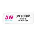 Search for fun birthday return address labels 50th