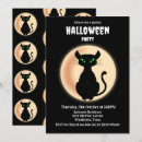 Search for green halloween invitations Black cat