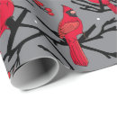 Search for red cardinal christmas wrapping paper Woodland