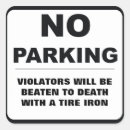 Search for no parking stickers Warning