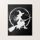 Search for witch on halloween puzzles Night