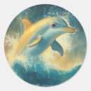 Search for waves stickers Dolphin