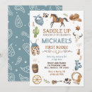 Search for plaid 1st birthday invitations Western