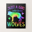 Search for wolves puzzles Animal lover