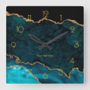 Search for gold and teal clocks Modern