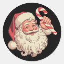 Search for vintage santa face stickers Snow