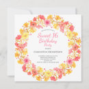 Search for colourful sweet 16 invitations Simple