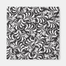 Search for black floral pattern magnets Leaves