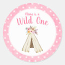 Search for tribal birthday party stickers Teepee