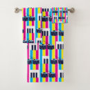 Search for music bath towels Colourful