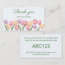 Search for tulips business cards Watercolor