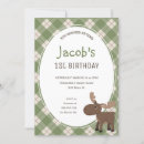 Search for moose birthday invitations Plaid