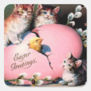 Search for cat easter stickers Vintage