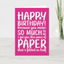Search for funny cat picture birthday cards Pink