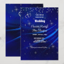 Search for silver stars wedding invitations Royal blue