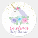 Search for magical unicorn stickers Girl baby shower