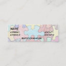 Search for puzzle pieces business cards Rainbow
