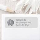 Search for elephant return address labels Grey