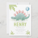 Search for baby dinosaur birthday invitations Stegosaurus
