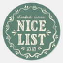 Search for nice list stickers Santas workshop