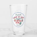 Search for romantic beer glasses I love you