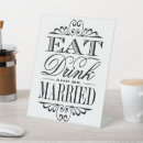 Search for eat drink and be married posters Black and white